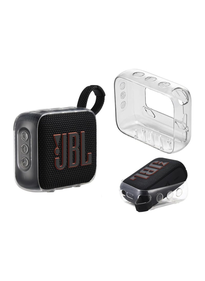 Silicone case for JBL GO 4 Bluetooth speaker, portable mini speaker case, transparent TPU case - Image 1