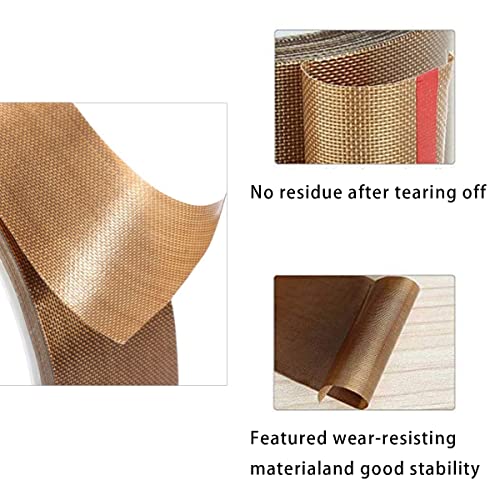 FRIGIIRE PTFE Telfon Tape high Temperature Tape Welding Sealing Tape for Vacuum Sealer Machine(Brown, 50mm x 11yards(33feet) x 0.18mm) - Image 4