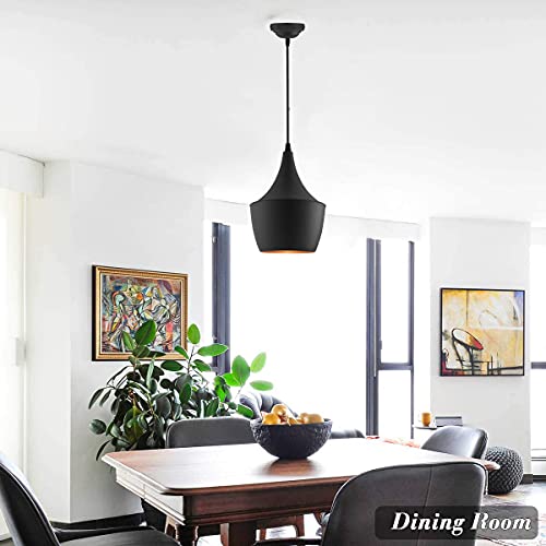 Improvhome Pendant Lighting for Kitchen Island Industrial Hanging Pendant Light Cup Shade for Dining Room (Set of 2) - Image 3