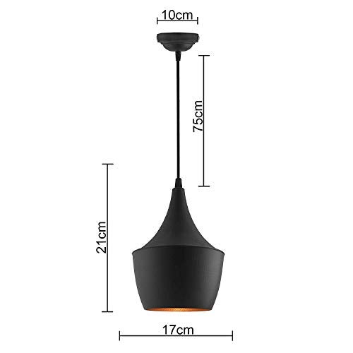 Improvhome Pendant Lighting for Kitchen Island Industrial Hanging Pendant Light Cup Shade for Dining Room (Set of 2) - Image 2