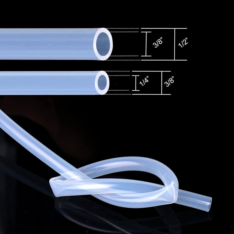 ABIGABETH Food Grade Silicon Tubing Hose - 1/4" ID x 3/8" OD 50 Feet High Temp Pure Silicone Hose, Flexible Silicone Rubber Tube For Home Brewing Pump Transfer Winemaking, Kegerator,Aquaponics - Image 2