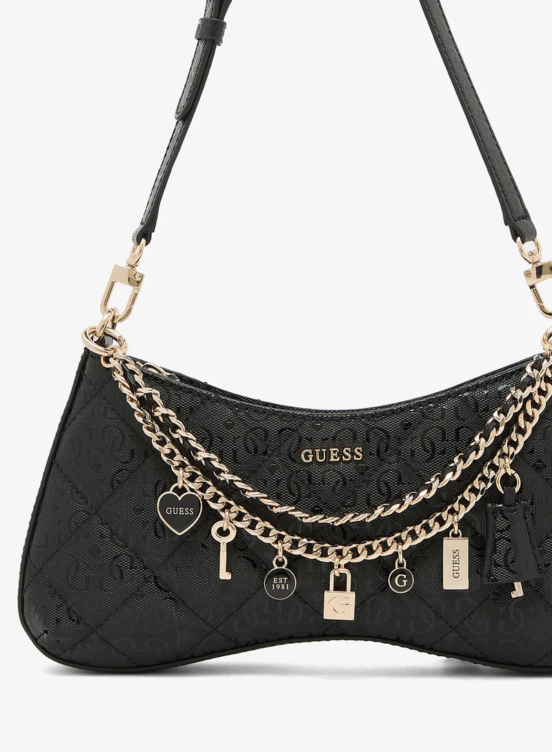 Guess BLACK Libby Shoulder Bag for Women | Best Price UAE