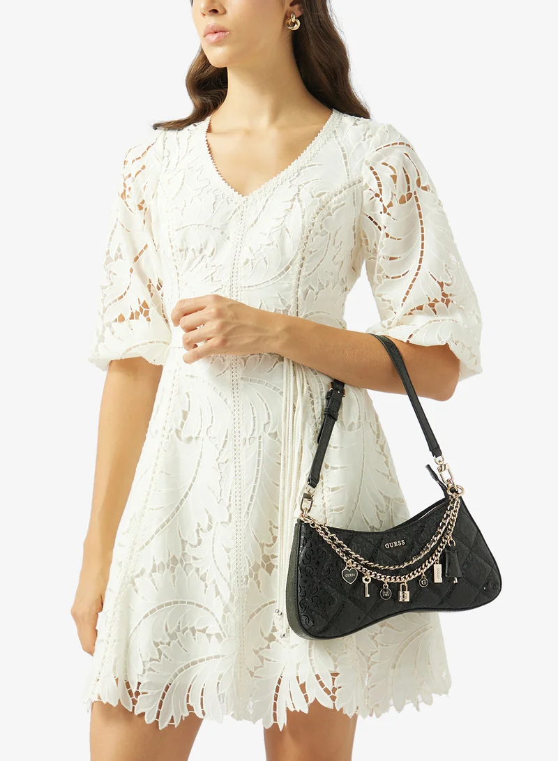 Guess BLACK Libby Shoulder Bag for Women | Best Price UAE