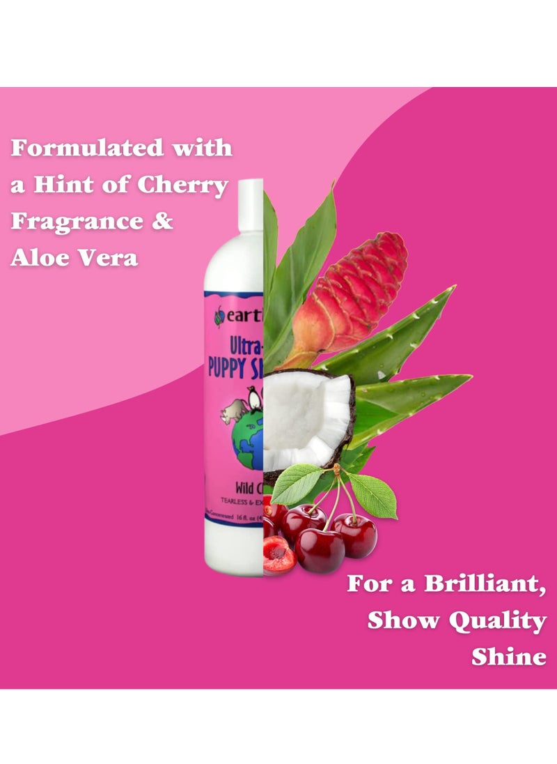 earthbath Ultra Mild Puppy Shampoo Wild Cherry Tearless And Extra Gentle Made In USA 472ml  - Image 3