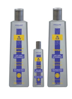 ProClear Anti Dandruff Kit Contains Menthol Propolis and Octopirox Instant result removing dandruff 250mlX2 + 30ml Tonic Made in Brazil