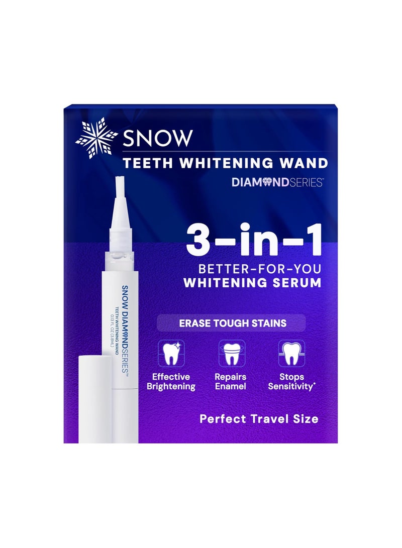 SNOW DiamondSeries Wand - Strengthens Your Teeth by Repairing and rebuilding Enamel While You whiten - Travel Size 2 ml