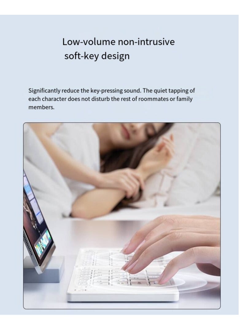 Wireless Bluetooth Two Folding Mini Keyboard Tablet Mobile Phone Notebook Three Systems Universal Portable Compact Keyboard - Image 4