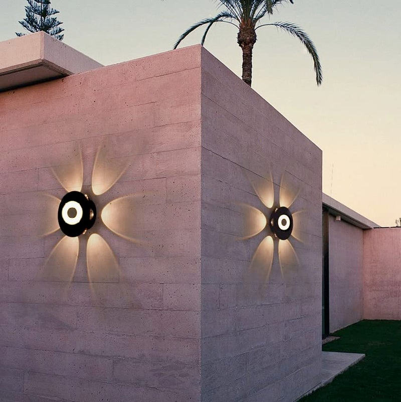 Groeien Plastic 12 (Pack Of 4) Watts Led Round Shape Six Way Indoor Outdoor Waterproof Wall Light (Warm White) (4) - Image 3