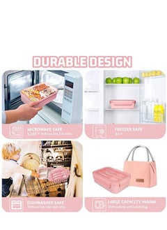 Y&D 17-Piece Bento Lunch Box for Kids and Adults with Spoon-Fork Meal Prep Containers Microwave-Safe Food Storage Salad Container Sandwich Snack Packing  - Image 3
