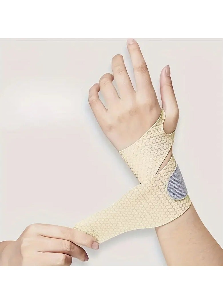 Goolsky 1pc Ultra-thin Wrist Brace, Sports Ultra-thin Carpal Tunnel Brace, For Men And Women Adjustable Lightweight Breathable Wrist Brace - Image 1