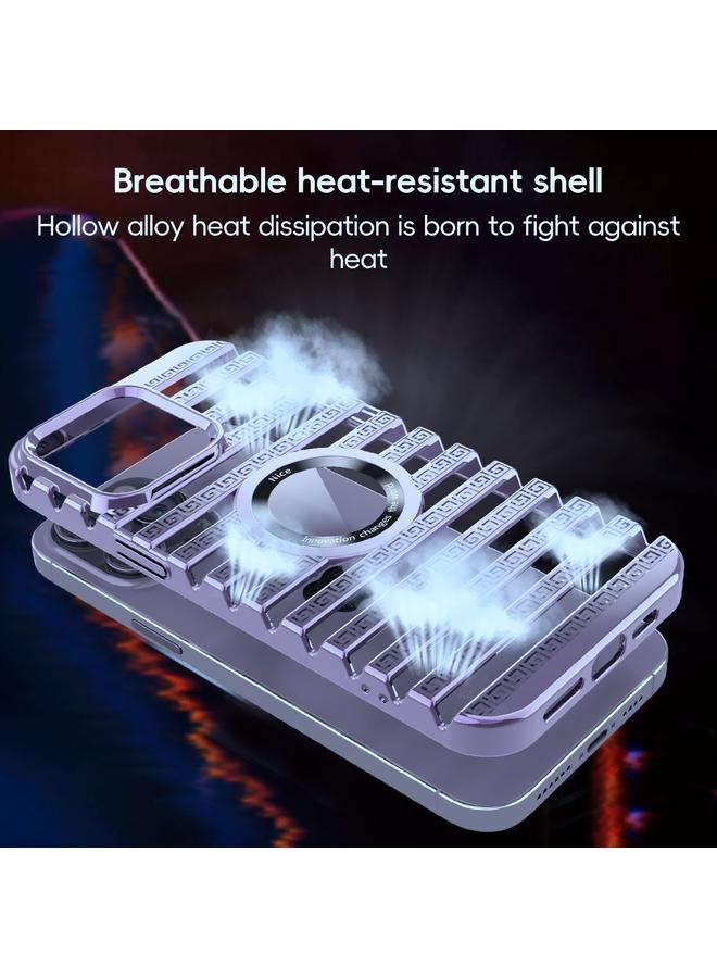 Zaboon Case For iPhone 12 Pro Cooling Ladder Electroplated Hollow Phone Case - Image 3