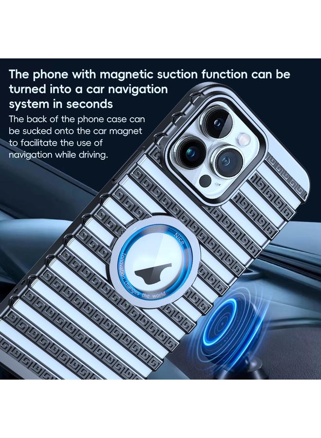 Zaboon Case For iPhone 12 Pro Cooling Ladder Electroplated Hollow Phone Case - Image 2