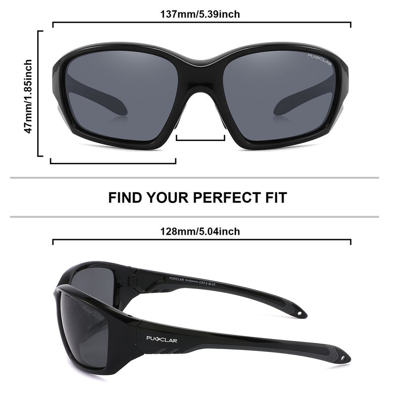 بوكيلار نظارات شمسية رياضية قطبية PUKCLAR للرجال والنساء لقيادة الدراجات والجري والصيد نظارات واقية - Image 5