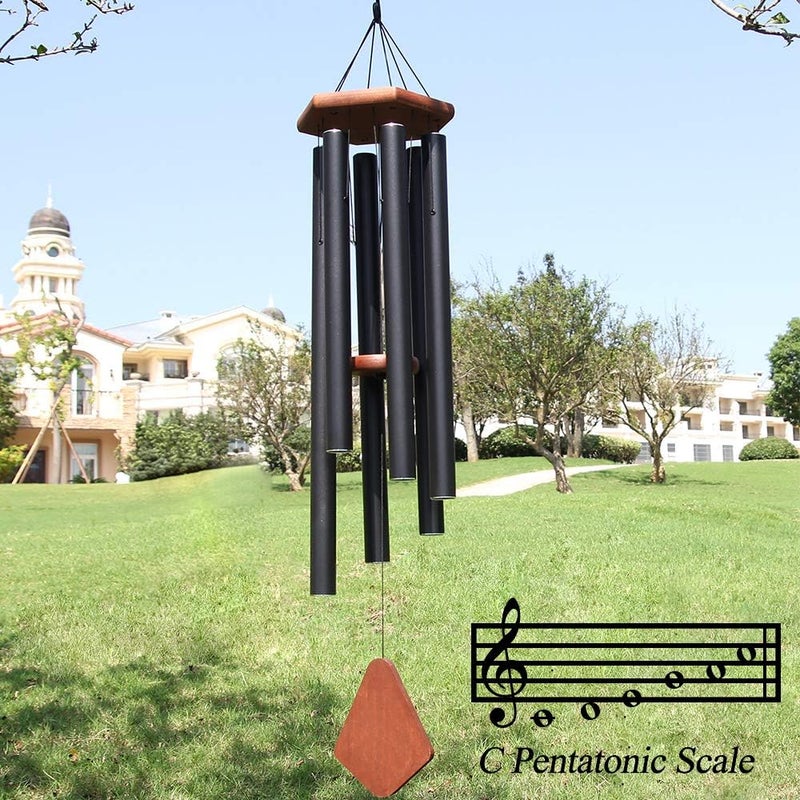 ASTARIN Wind Chimes for Outside Large Deep Tone, 44 Inch Black Memorial Windchimes, Outdoor Wind Chimes Gifts for Housewarming, Mother's Day, Christmas, Patio Garden Yard Decoration - Image 5
