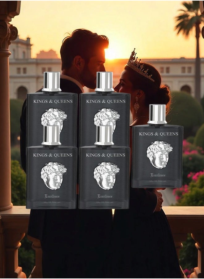 AMARAN 5 Pieces Kings And Queens Excellence Perfume For Unisex 100ml EDP  - Image 1