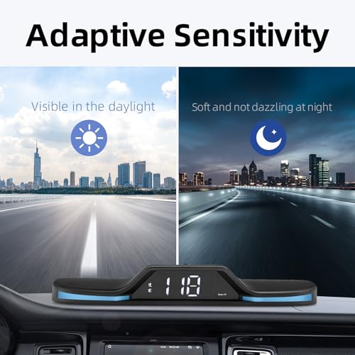 MAIMEIMI GPS Digital Speedometer for Car MAIMEIMI Head Up Display for Car HUD Speedometer MPH 5V with Compass, Time, Fatigue Driving Reminder, Overspeed Alarm for All Vehicle - Image 5