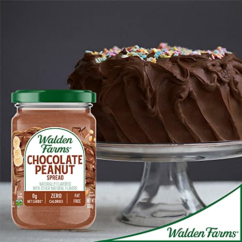 Walden Farms Chocolate Peanut Spread – Zero Calorie, Low Carb, Keto-Friendly, Vegan, Sugar-Free, Chocolate Peanut Flavor – 12 oz Bottle - Image 4