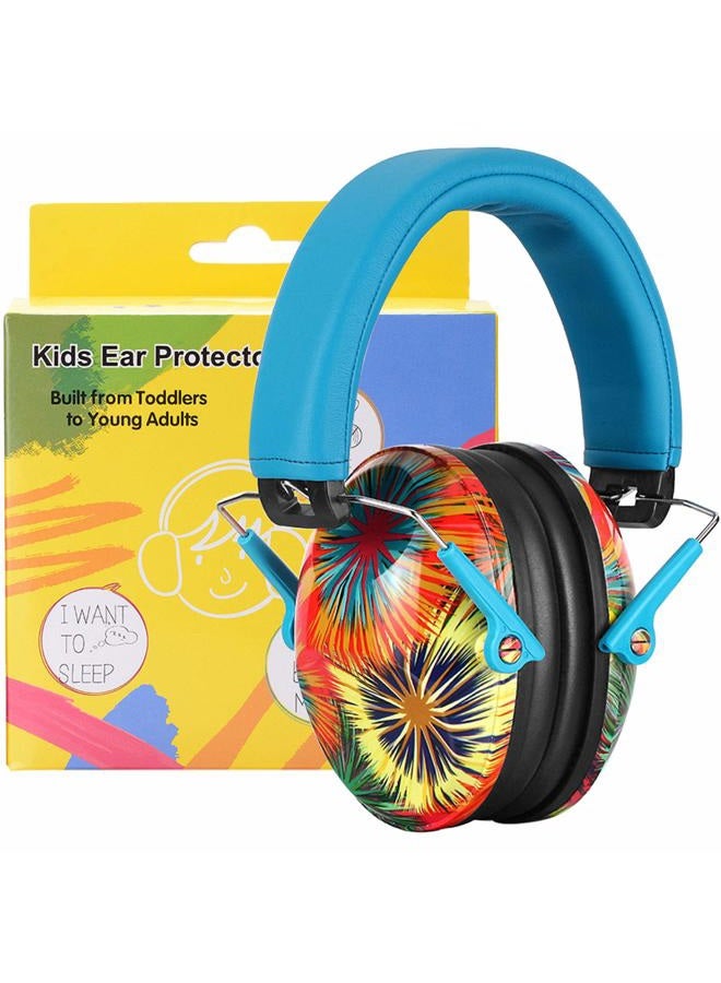 PROHEAR 032 Kids Ear Protection Safety Noise Earmuffs with NRR 25dB, Children Adjustable Headband Hearing Protectors for Monster Trucks, Sports Events, Concerts - Fireworks Pattern - Image 1