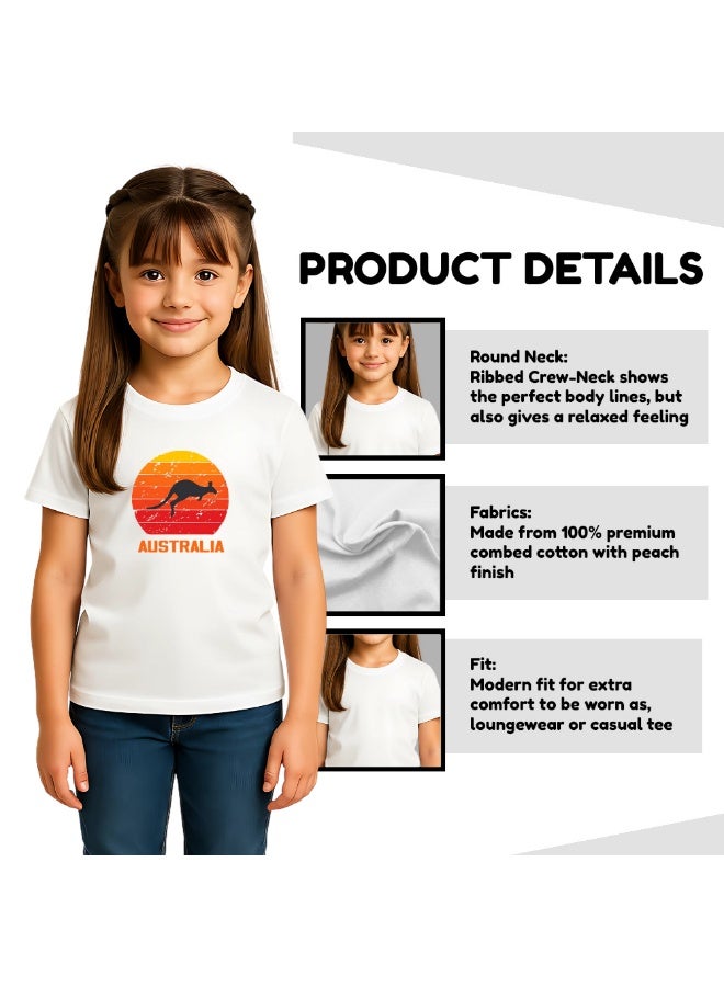 Australia Day Gift Set for Girls - T-Shirt - Cap - Badge and Flag Set - Celebrate Australia Day with this Kids Combo Pack in Style - Image 4