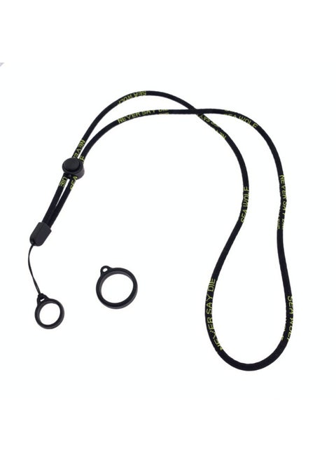 Suitable For Phantom Generation Four Generation Unlimited Five Generation Phantom Lanyard Silicone Ring Lanyard Hanging Recording Pen Key Lanyard-Color:Sea Wolf Lanyard Black (with Silicone Ring)