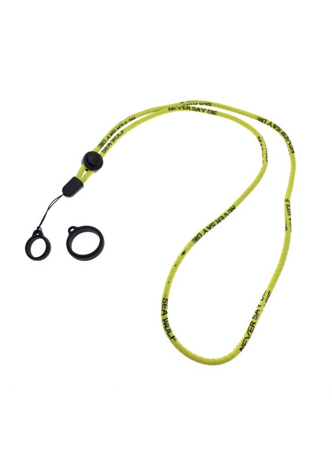 Generic - Suitable For Phantom Generation Four Generation Unlimited Five Generation Phantom Lanyard Silicone Ring Lanyard Hanging Recording Pen Key Lanyard-Color:Sea Wolf Lanyard Black (with Silicone Ring) - Image 1