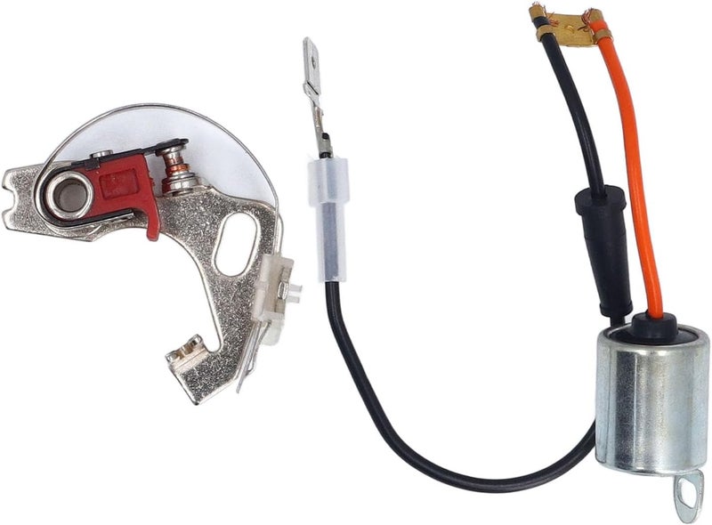Distributor Points and Condenser Set, Ignition Distrib System, Enhanced Performance Distributor and Condenser Set for Lucas Type 43D4 43D6 45D4 45D6 Distributors, Sturdy Metal - Image 1