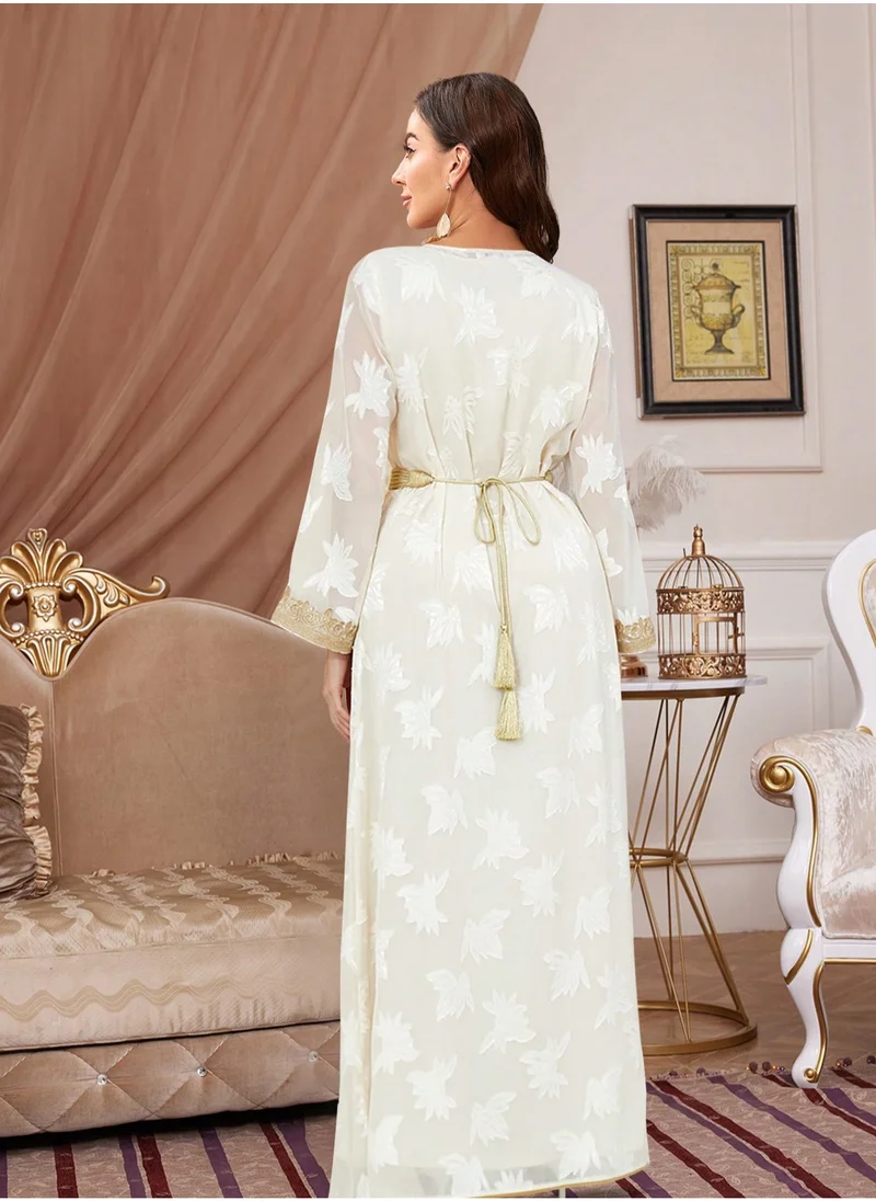 Madam Uniq Printing Abaya Dress for Women Dubai Sadui Fancy Moroccan Kaftan Wedding Attire Collection