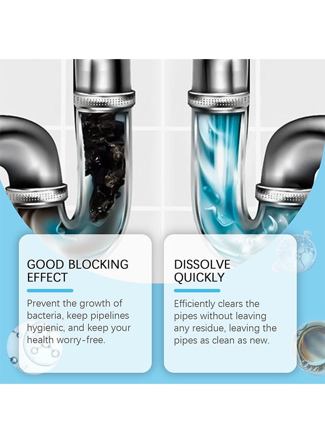 Jakehoe Pipe Dredging Agent, Sewer Deodoriser Pipe Unblocker, Drain Clog Remover And Cleaner, Toilet, Kitchen, Bathroom Drain Cleaning Agent, Quick Unclogging Sewer Cleaner, Convenient To Use, Quick To Unclog 150G  - Image 4