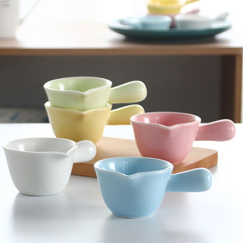 5Pcs Household Pots Handle Design Holders Ceramic Pans Mini Saucepans - Image 5