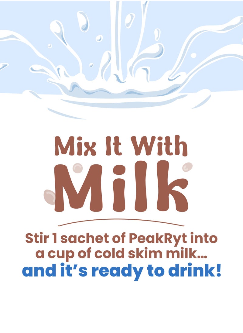 PeakRyt Vanilla Flavoured Weight Gain Drink Mix, 5g Protein, 25 Vitamins & Minerals, for 4+ Years – Pack of 10 (360 g)