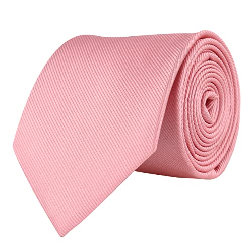 Kovove Kavove The Elegant Self Striped Pink Necktie For Men - Image 2