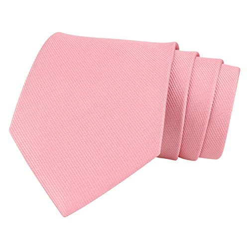Kovove Kavove The Elegant Self Striped Pink Necktie For Men - Image 1