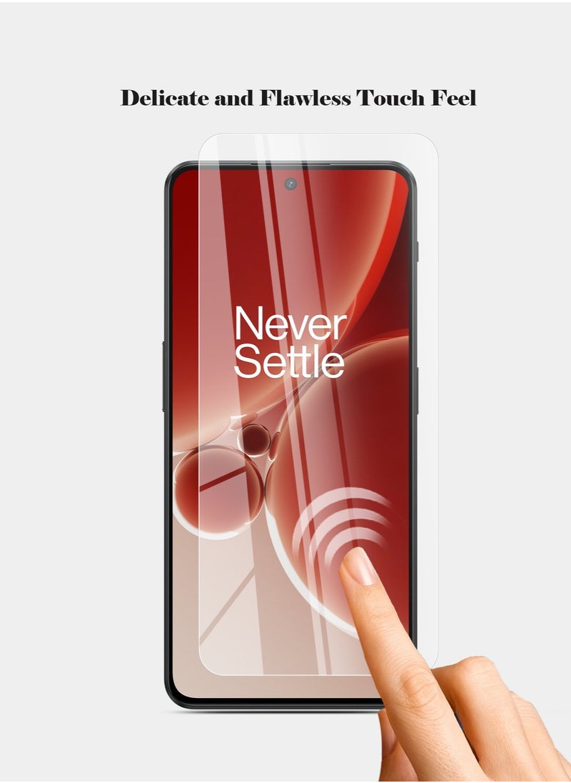 Techie - HD Tempered Glass Screen Protector for Oneplus Nord 3 / OnePlus Ace 2v - Anti Reflection Anti Bubbles 9H Hardness 0.33 mm Rounded Edges Easy Installation - Image 1