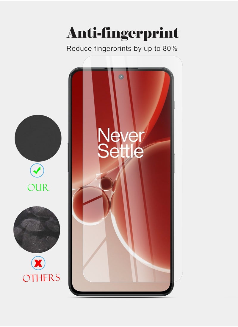 Techie - HD Tempered Glass Screen Protector for Oneplus Nord 3 / OnePlus Ace 2v - Anti Reflection Anti Bubbles 9H Hardness 0.33 mm Rounded Edges Easy Installation - Image 1