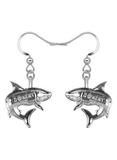 Newei Cute Enamel Whale Octopus Jellyfish Shark Earrings Dangle Jewelry for Women Sea Animals Gifts (Blue Shark)  - Image 5