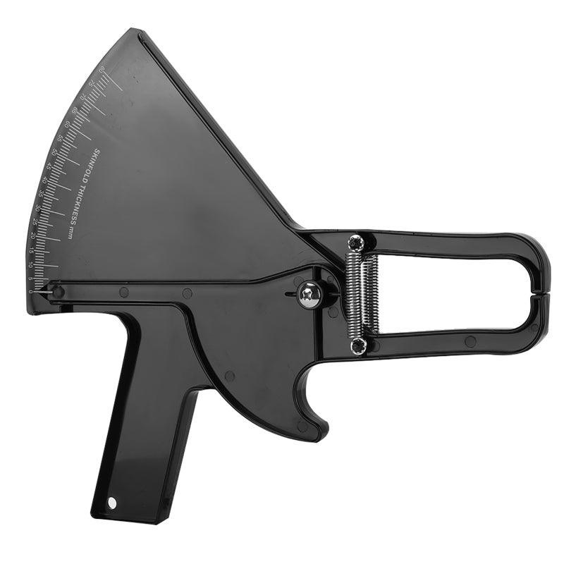 Body Fat Caliper: Black Quality Plastic, High Precision Accurate Calibration, Portable Lightweight - Anti-slip Durable Design, Skinfold Measure for Fitness Body Change Tracking - Image 3