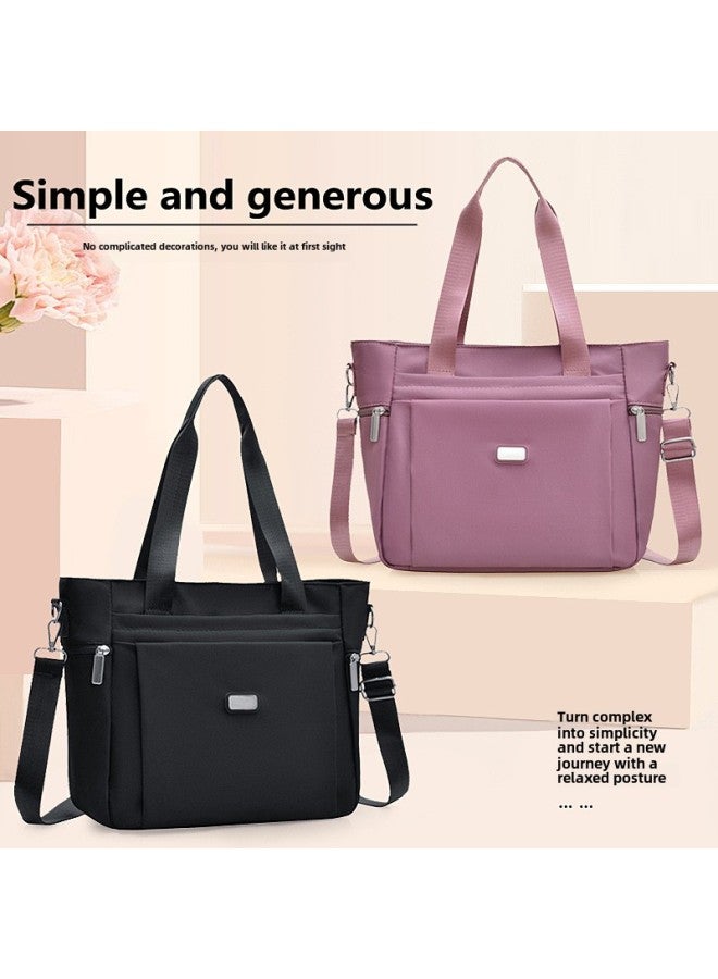 Large Capacity Women's Tote Bag Waterproof OxFord Cloth Work Commuter Multifunctional Lightweight Handbag Crossbody Bag Women-Color:Green  - Image 2