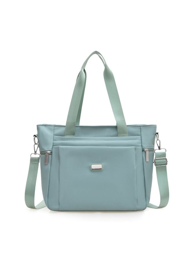 Large Capacity Women's Tote Bag Waterproof OxFord Cloth Work Commuter Multifunctional Lightweight Handbag Crossbody Bag Women-Color:Green  - Image 1