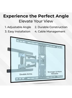glassology TV Wall Full Motion TV Bracket 32 To 65 Inches TV Screens Swivel of up to 180 degrees  - Image 5