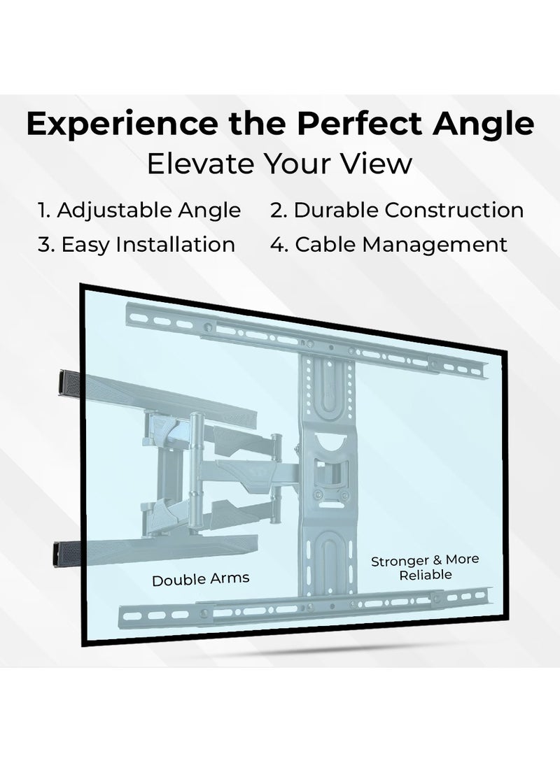 glassology TV Wall Full Motion TV Bracket 32 To 65 Inches TV Screens Swivel of up to 180 degrees - Image 5