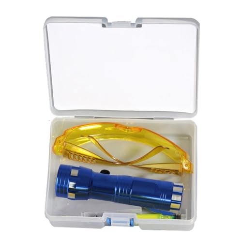 Tookie Leak Detector Kit Fluorescent Protective Glasses Air Conditioning Accurate Leak Detector Kit Tools Car Accessories Replacement Easy to Use Eco Friendly UV DyeRandom - Image 1