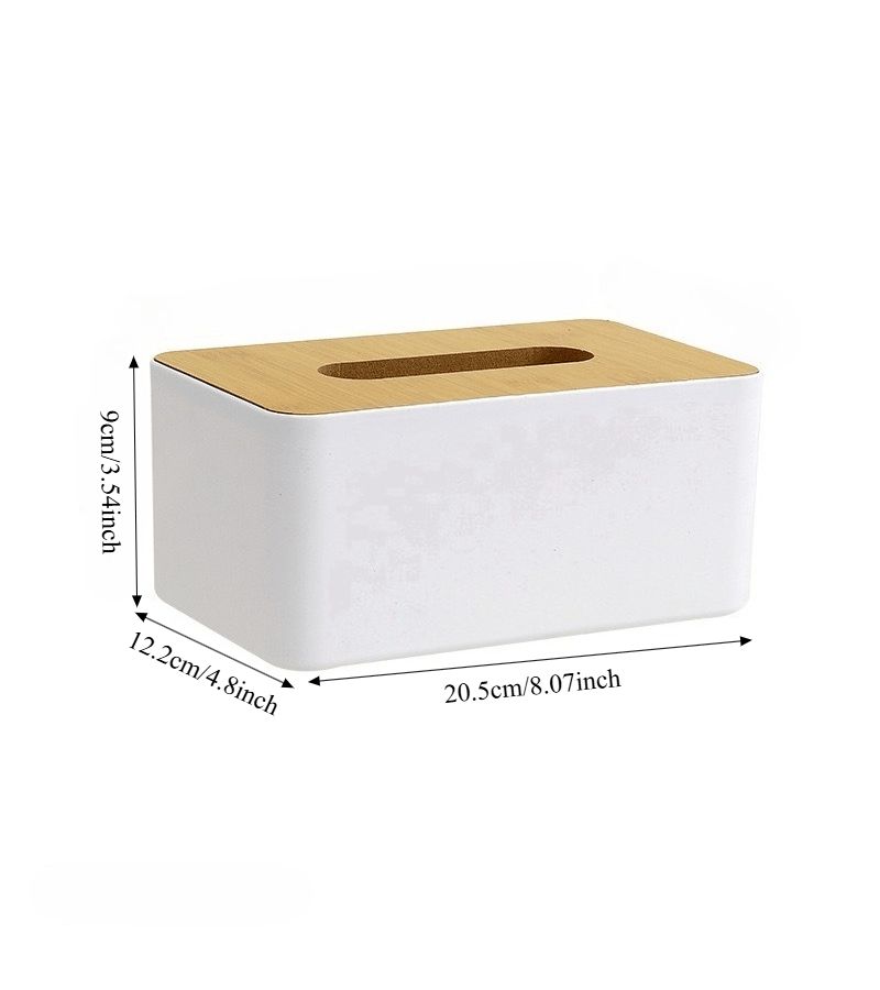 Light Luxury Cloud White Square Tissue Box Holder Arched Lid Napkin Dispenser Durable Storage Bin For Home Living Room Coffee Table - Image 4