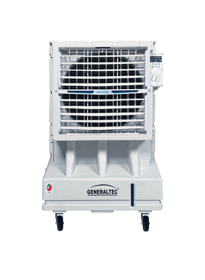 Generaltec Air Cooler 12000m³/H with Remote Control – 100L Large Water Tank, Desert Air Cooler, Ice Chamber, Powerful Cooling 550W, Portable Air Cooler for Home & Outdoor 40–70m² | Model GAC1200R | 1 Year Warranty 100 L 380 W GAC1200R white - Image 1