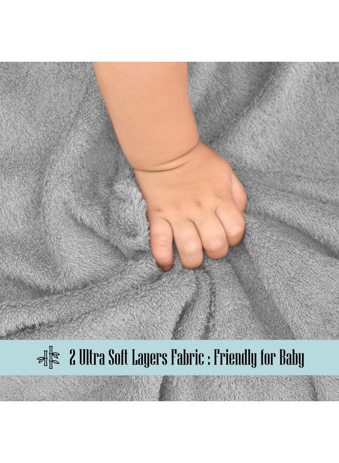 Cute Castle منشفة أطفال بغطاء رأس على شكل قلعة لطيفة - عبوة من 2 مصنوعة من الرايون من الخيزران و8 قطع قماش للغسيل - فيل جميل، طائر سعيد - Image 5