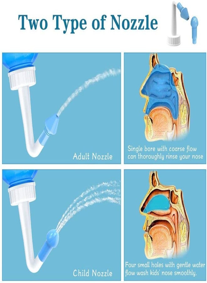CARTSHOPPER Sinus Rinse and Nasal Irrigation, Nose Care Perfect for Cleaning Your Sinuses Nose Allergies, Colds, and General Hygiene for Adult & Kid BPA Free Nasal Wash Bottle Soothing Wash - Image 4