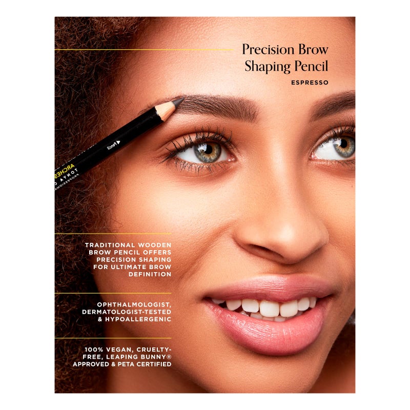 Arches & Halos Precision Brow Shaping Pencil - Double Sided Eyebrow Filler and Spoolie Brush - Creamy Texture for Shaping and Defining With Ease - Vegan, Cruelty Free - Espresso - 0.070 oz - Image 3