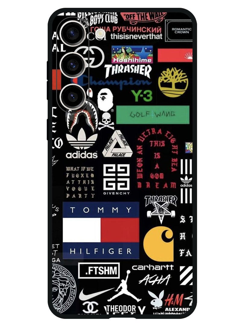 Theodor - Protective Case Anti Scratch Shock Proof Bumper Cover For Samsung Galaxy S23 FE Logo Collage - Image 1