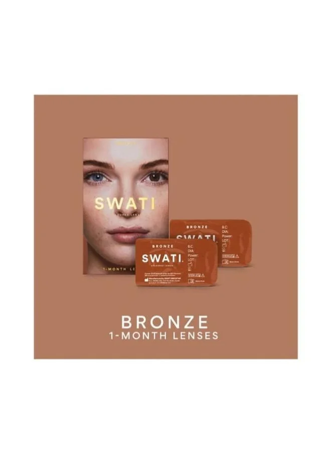 سواتي Cosmetics Coloured Contact Lenses  Bronze 1 Months
