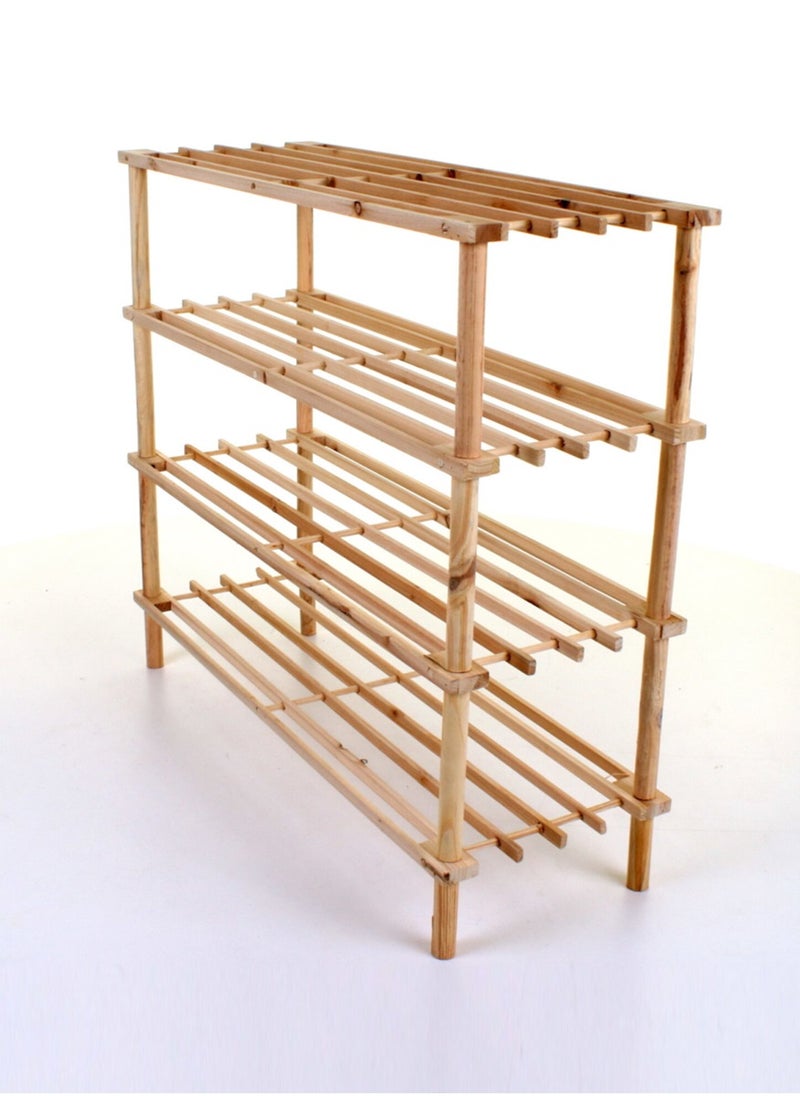 4 Tier Wooden Shoe Holder Rack Storage - Image 2