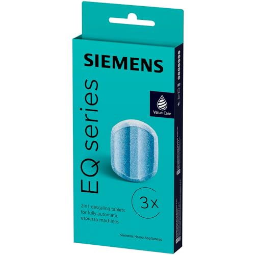 Siemens Descaling Tablets TZ80002A, Removes Limescale and Protects Against Corrosion, Original Accessories, Suitable for EQ Series Coffee Machines, Built-in Machines, White, (Pack of 3) 1 Pack - Image 1